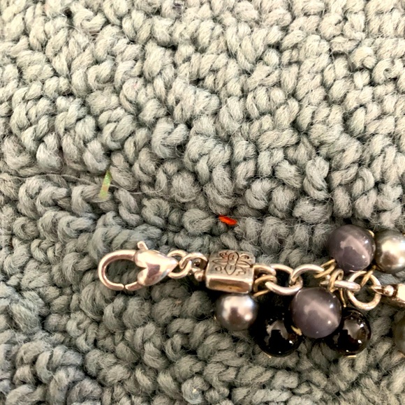 Brighton Bracelet / Black & Grey Beads (Like New) - Picture 4 of 5